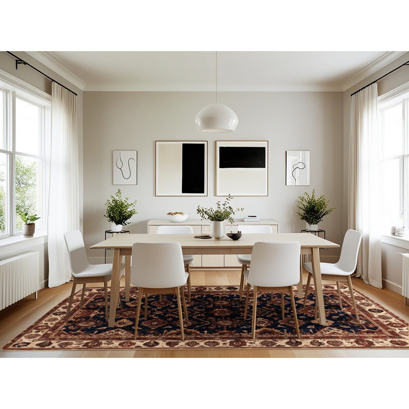 Machine Washable Persian Brown Area Rug, Rectangle 7' x 10'