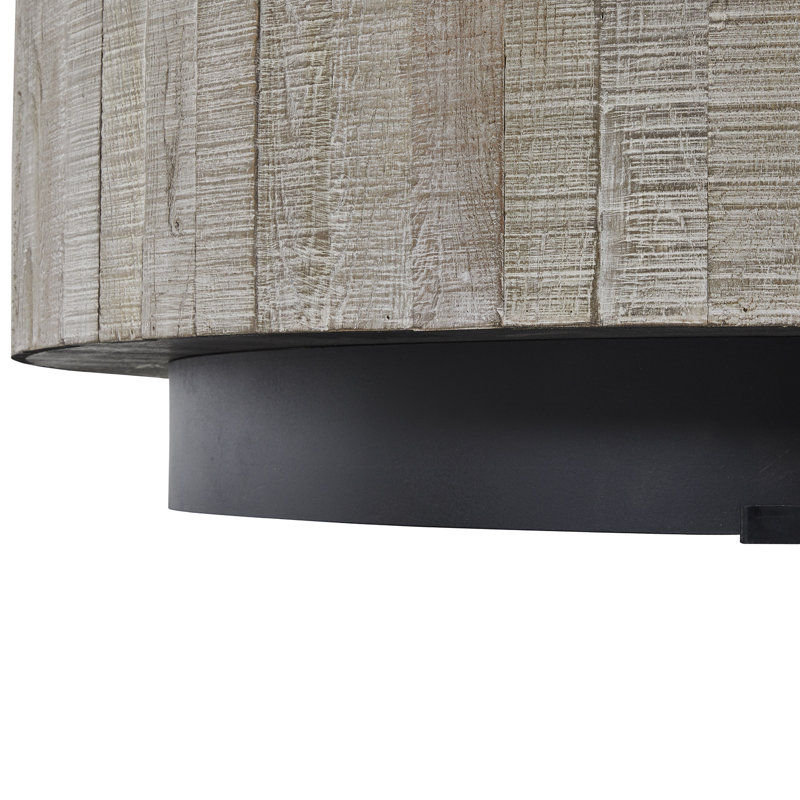Colton Charcoal Oak and Black 48" Round Coffee Table