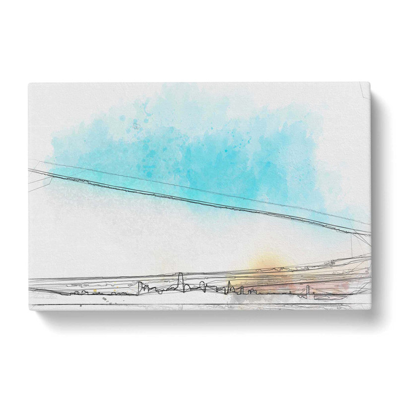 View Of San Francisco In California In Abstract - Wrapped Canvas, 40cm H x 60cm W x 3cm D