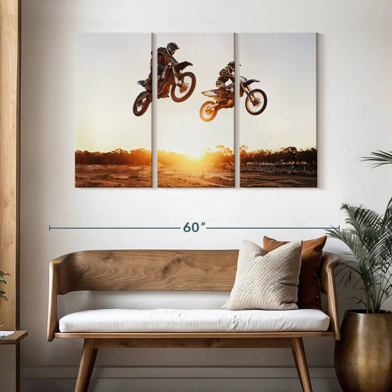 Dirt Bike Action, 32" H x 50" W