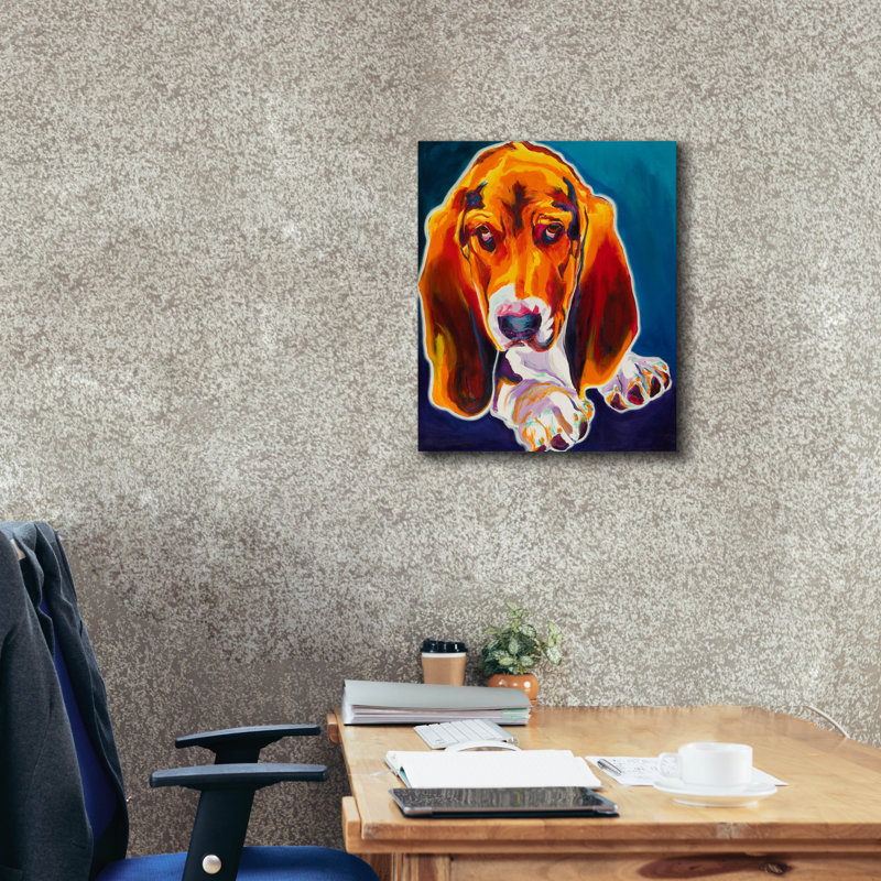 «Hound» par Dawg Painter, H 24 po x l 20 po x P 0,75 po