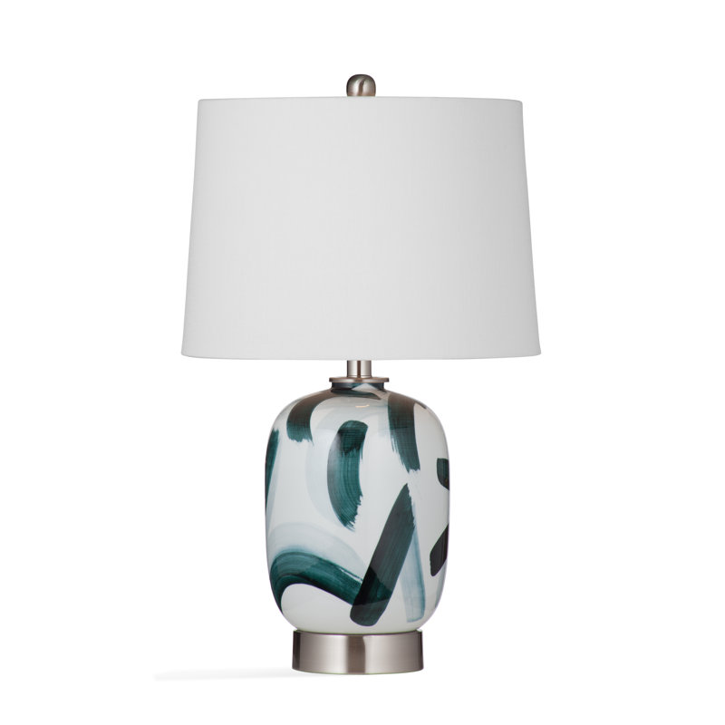 Lampe de table 23 po blanc / vert / bleu Hindel