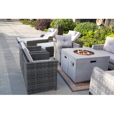 9 - Person Patio Conversation Set with Cushions