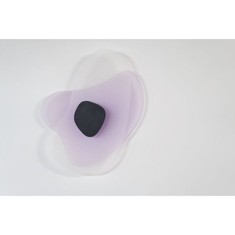 Aurora Aluminum LED Flush Mounted Sconce, Fuchsia