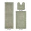 Ensemble de tapis pour salle de bain réversible 100% coton 2370 g / m² Merkel - ultra doux, très absorbant, lavable à la machine, certifié OEKO-TEX, idéal pour la douche, la baignoire, le meuble-lavabo et la toilette, sauge foncé-1613030065-1613030089