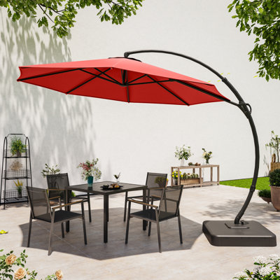Ebonique Cantilever Umbrella with Base Included