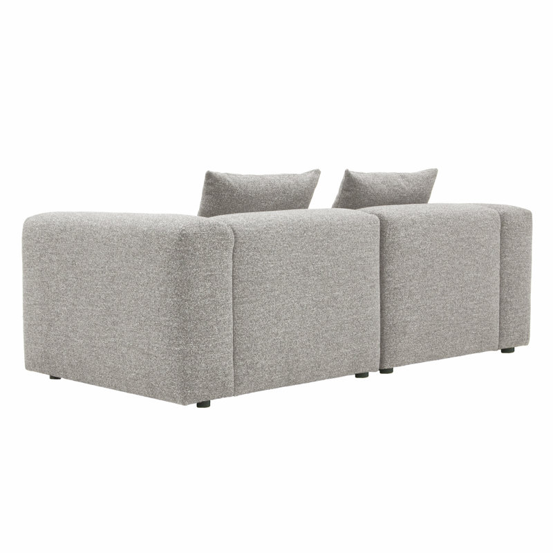 2 Seater Sofa & Chaise, Light Grey
