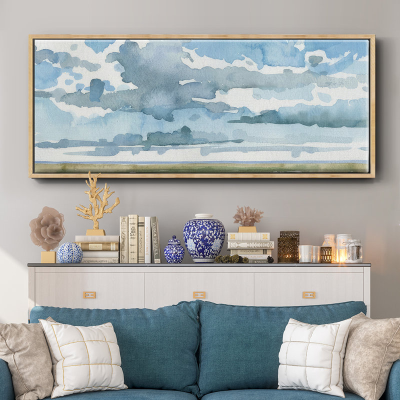 Open Sky Study II- Framed Canvas, 20" H x 50" W