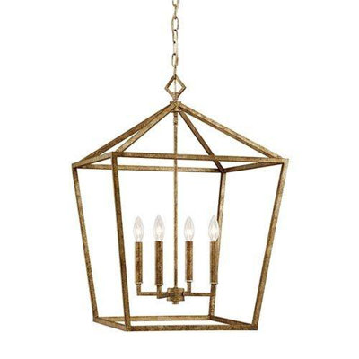 4 - Light Dimmable Lantern Chandelier