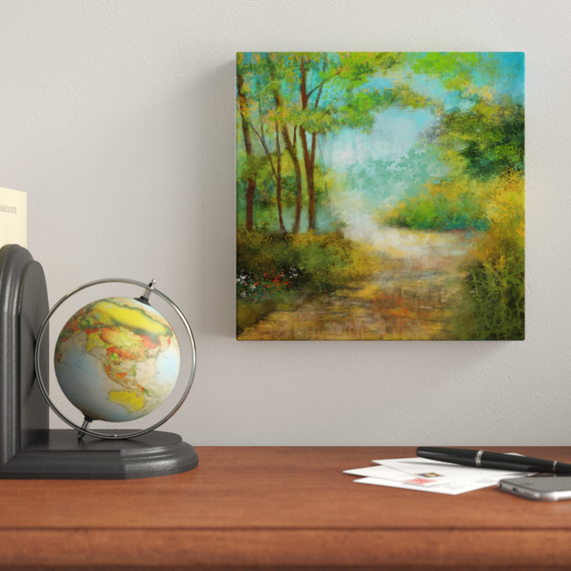« magique forest », peinture sur toile tendue, H 10 po x l 10 po x P 1,5 po