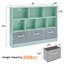 3-Tier Storage Bookcase, 10 Cube Open Shelves with Fabric Drawers,Wood Display Cabinet