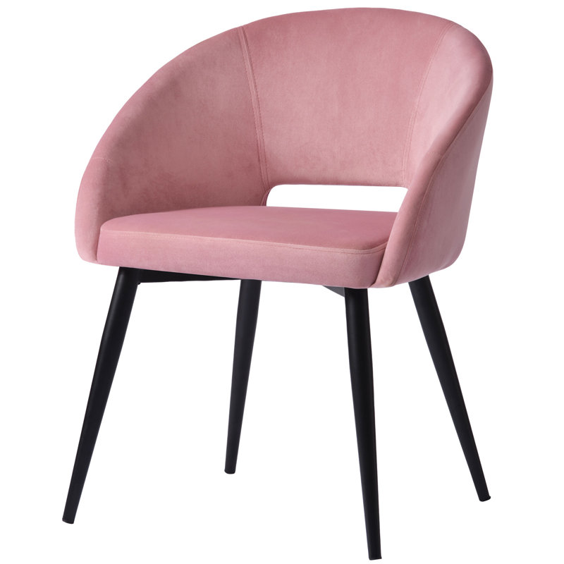 Anteo 47cm H Velvet Upholstered Armchair, Pink