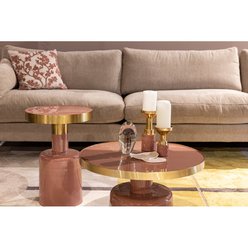 Glam End Table, Pink