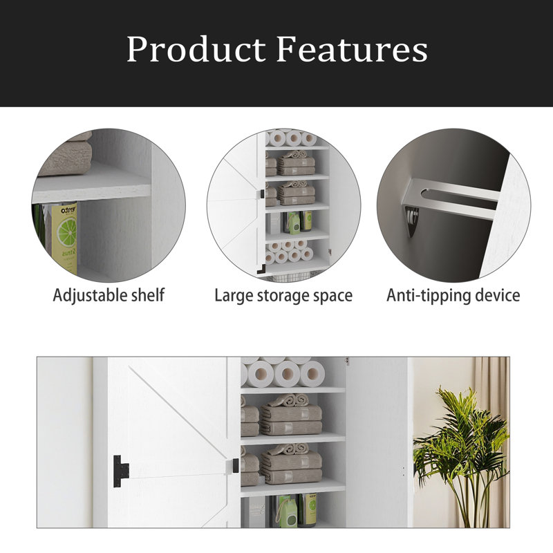 Shoe Cabinet With Doors, 6-Tier Shoe Storage Cabinet With Adjustable Shelves, Wooden Shoes Rack Shoe Storage Organizer For Entryway, Hallway, Closet, Living Room