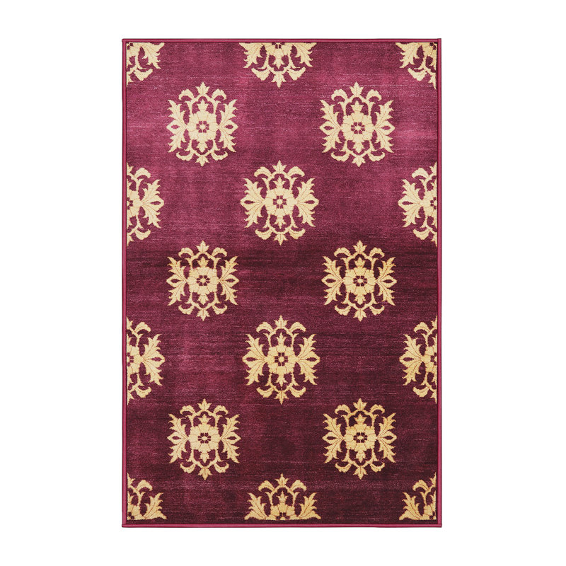 Tapis rouge / ivoire Skammel, Rectangle 8 pi x 12 pi
