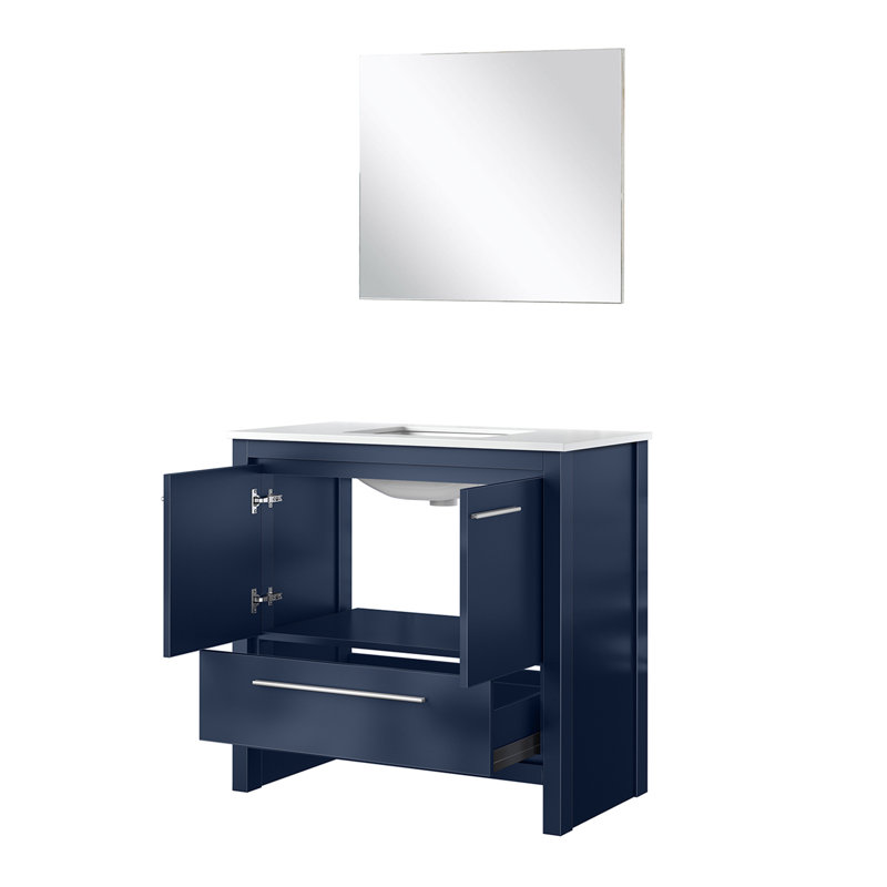 Meuble-lavabo de salle de bain 36 po X P 20 po P, comptoir en quartz et Miroir