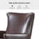 Aviles  29.2" W Vegan Leather Wingback Armchair