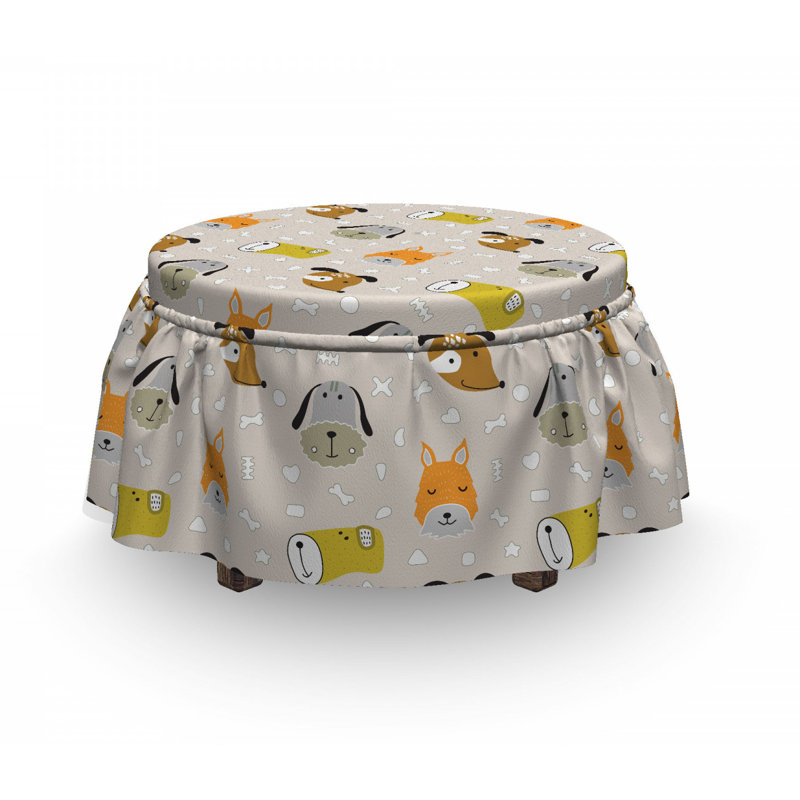 Housse pour repose-pieds animé dog faces