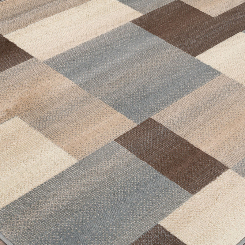 Tapis gris résistant aux taches, Carré 5 pi