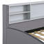 Lit plateforme simple tapissier avec rangement-894670474