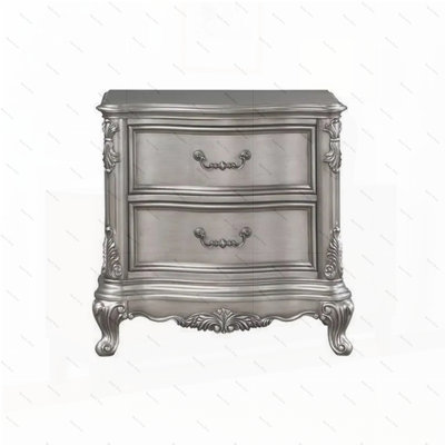 Ariadne 2-Drawer Nightstand in Antique Platinum