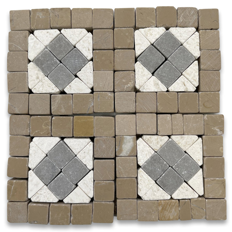 Carreau de mosaïque en marbre classique pour mur et plancher 2 po x 2 po Classic Jade