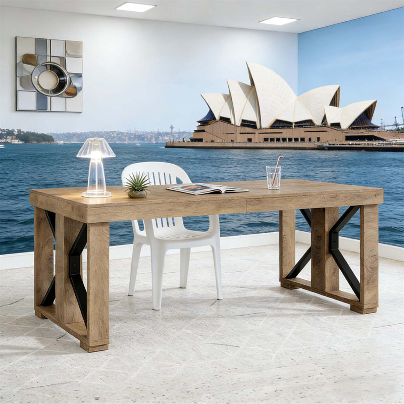 Bureau de direction moderne avec espace de travail vaste et construction robuste pour la maison et le bureau