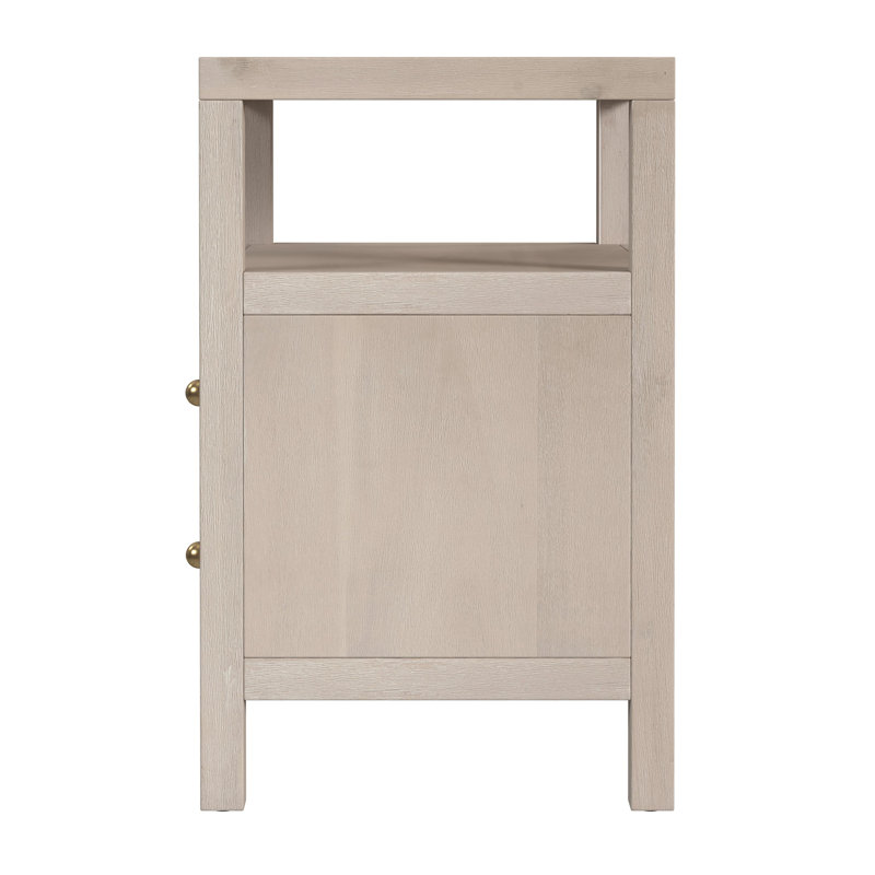 Nora 2-Drawer Nightstand, Antique Taupe