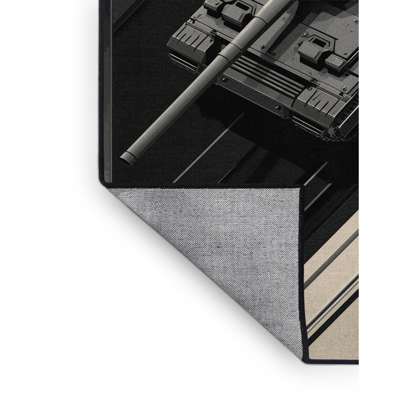 Tapis géométrique moderne élégant et lavable à la machine Eldred, 7 x 9