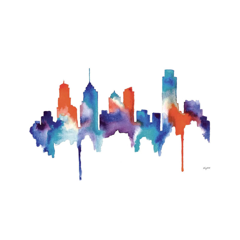 Philly Skyline 1 Piece Wrapped Canvas Painting, 30.48 cm H x 45.72 cm W
