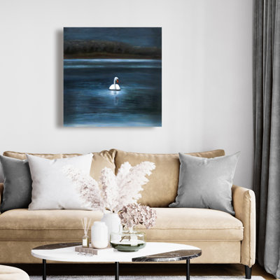 Magnifique toile de chambre Swan | Art animalier, décoration intérieure