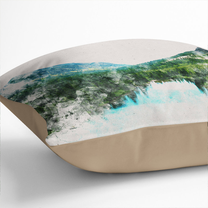 West Glacier in Lake Montana Scatter Cushion, 55cm H x 55cm W x 20cm D, Stone