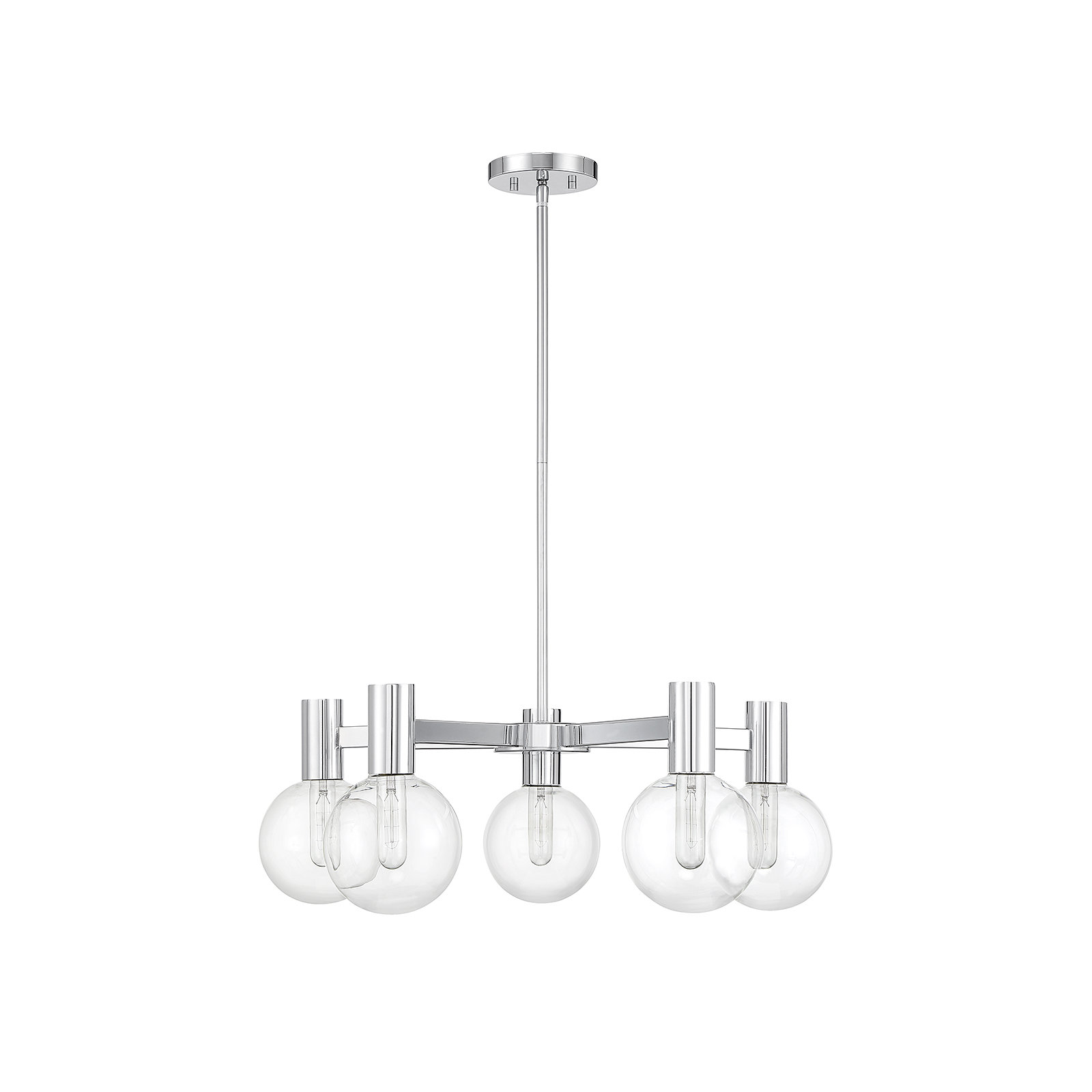 Rorem Chandelier, Chrome, 5 Lights
