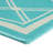 Teal Rectangle Polypropylene Rug-262134661