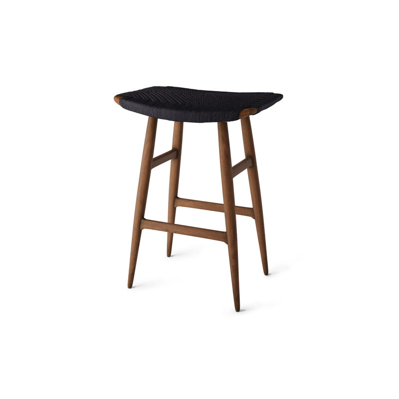 Tabouret Freja, Ficelle naturelle, Noyer naturel