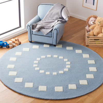 Barbesco Safavieh Kids Hand Tufted 85% Wool And 15% Cotton With Latex Geometric Rug