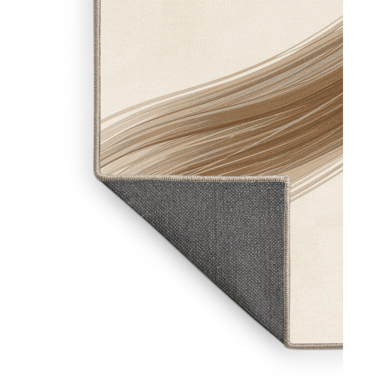 Tapis beige moelleux moelleux et minimaliste Elwell, 8 x 10