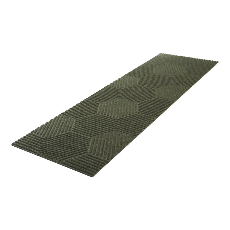 WaterHog® Luxe Zephyr Non-Slip Indoor Outdoor Doormat, 21.5" W x 70" L, Olive 