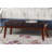 Elle Decor Claire Button Tufted Upholstered Bedroom Bench with Wooden Legs-23508420