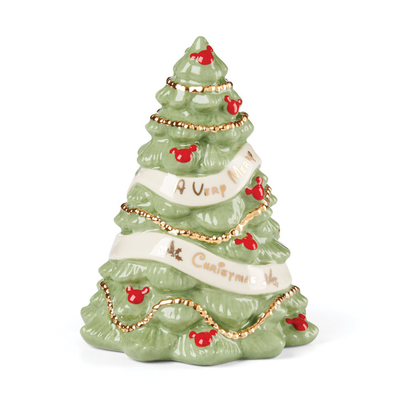 Disney Winter Fun 5-Piece Porcelain Figurine Set with 24K Gold Accents