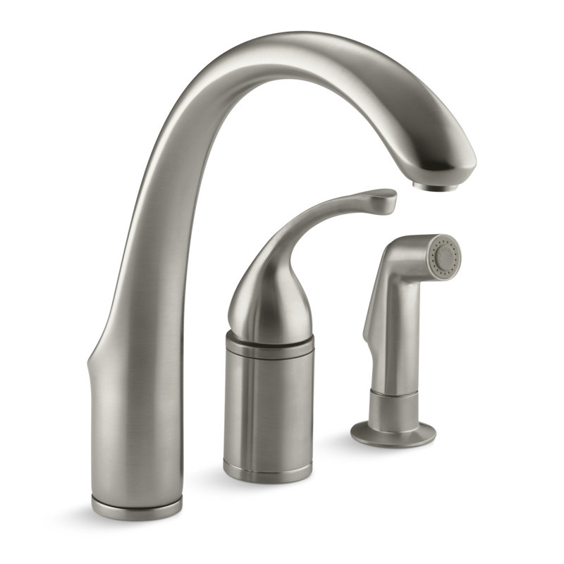 Robinet d'évier de cuisine à télécommande à 3 trous avec bec 9 po Forte, Nickel brossé éclatant