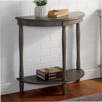Modern Transitional Side Table With Bottom Shelf 1pc, Antique Gray