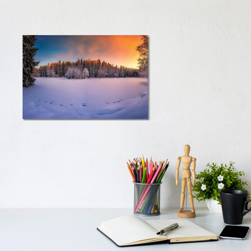 Winter Light 1 Piece Wrapped Canvas Wall Art, 20.32 cm H x 30.48 cm W