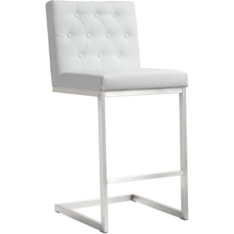 Tabouret de comptoir 25,5 po Jomarie, Blanc