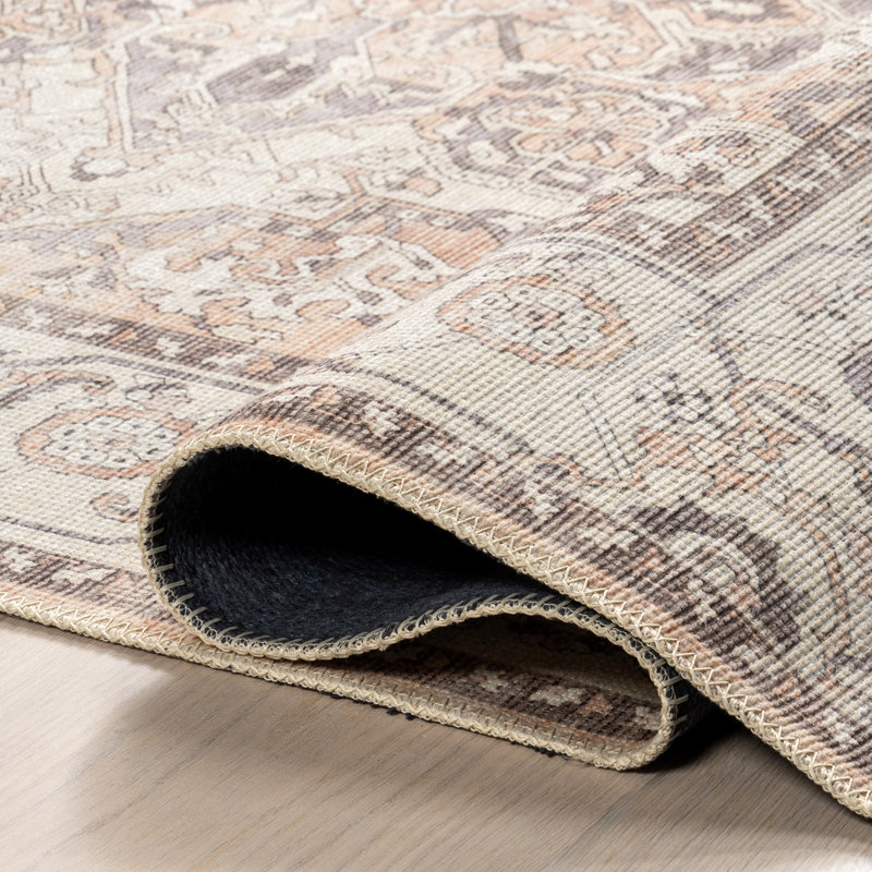 Mylah Cotton Traditional Area Rug, Rectangle 4' x 6'