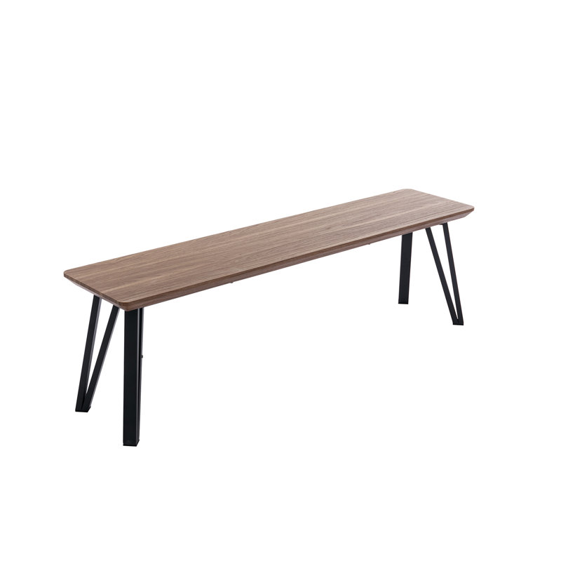Laibaa Bench, Walnut/Black