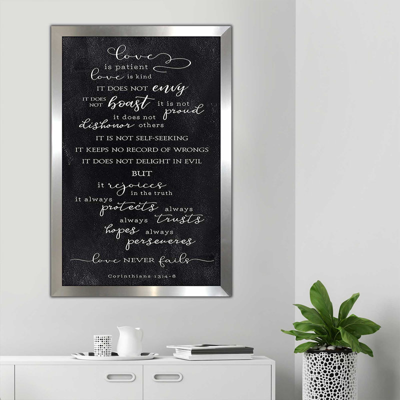 «Love Is» par Natalie Carpentieri - impression, H 49,5 po x l 33,5 po x P 1 po, Encadrement argenté