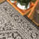 Moten Medallion Textured Weave Gray/Black Indoor/Outdoor Rug