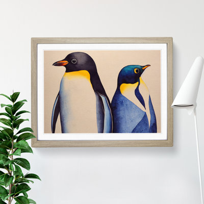 Watercolour Penguins - Single Picture Frame Print