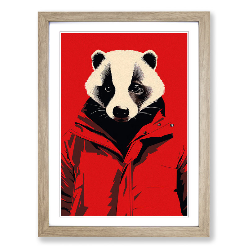 Single Picture Frame Print on Wood, 34cm H x 25cm W, Oak Framed